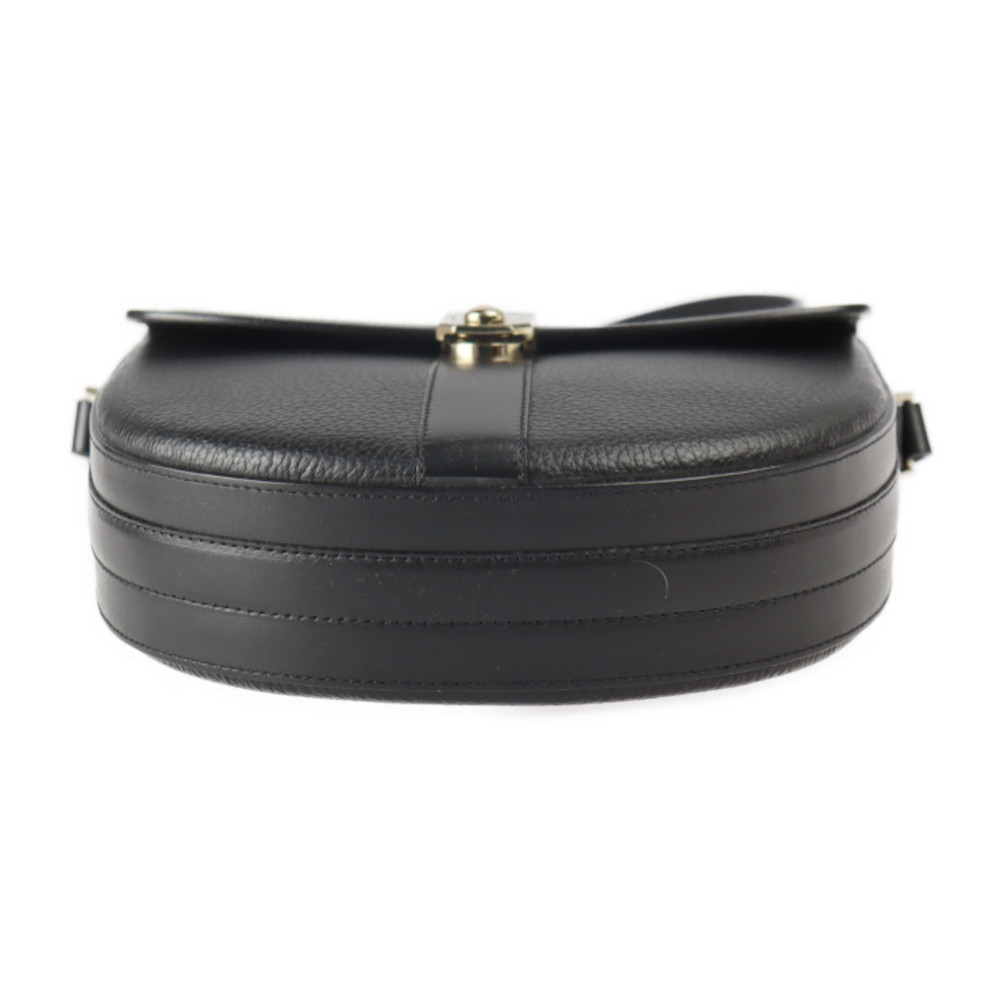 Burberry Shoulder Bag Gold Hardware Pochette Leather Black - Picture 3 of 9